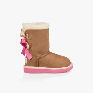 Ugg Bailey Bow II Klassiska Stövlar Barn Bruna/Rosa (245316MSW)